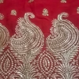 Mirror Work  Saree Combo Set