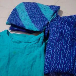 Cotton Dress Set With Dupatta