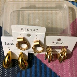 3 Earrings Set ( Anti-tarnish Waterproof)