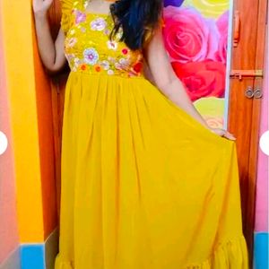 Anarkali Gown For Haldi Ceremony