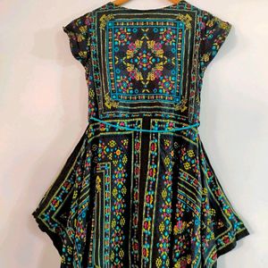 Multicolored Asymmetrical Dress