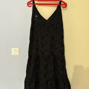 Cotton Black Dress Size M