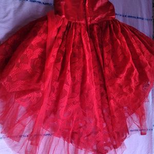 ❤️Least Price For❤️Red Princess Dress For 1-2 Yrs Baby Girl