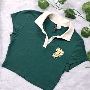 H&M Polo Crop Tee