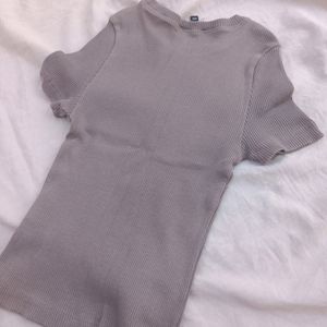 Grey ribbed top (UNUSED)