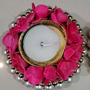 Moti Bangle Flower Tea Light (Pair Of 2)