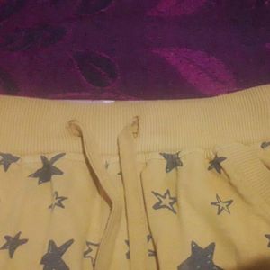 Yellow Color Kid's Cotton Lower In Good Condition