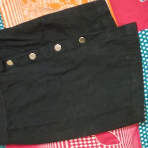 Black Denim Skirt