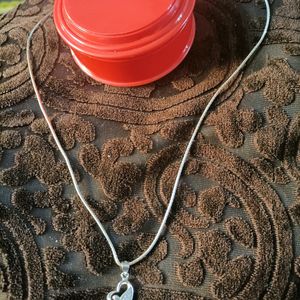 Silver Heart Pendent Beautiful Chain