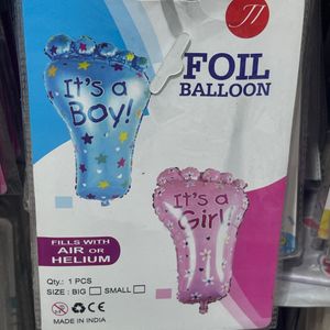 Baby  Feet Blue Color Its A Boy Foil Ballo