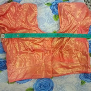 Orange Color Shimary Shade Saree