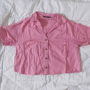 zudio beachy pink overshirt