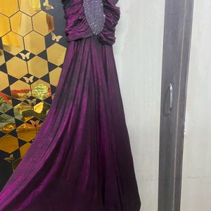 Purple Embellished Gown