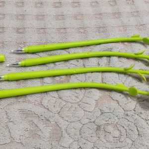 Green sunflower Gel Pen (4 Pc)