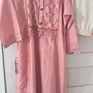 Women Silk Kurta With Plazzo