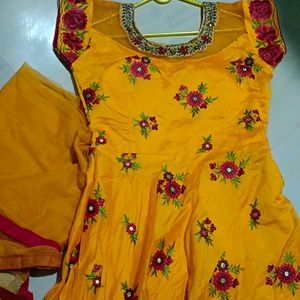 Yellow Anarkali Dress