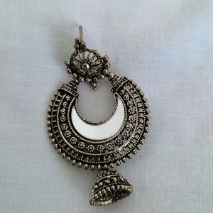 Silver Mirror Jhumka