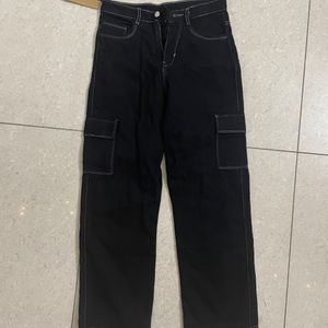 Black Cargo Jeans Size 28