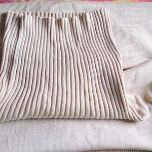 Soft And Stylish Beige Turte Neck Top