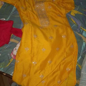 yellow beautiful kurta