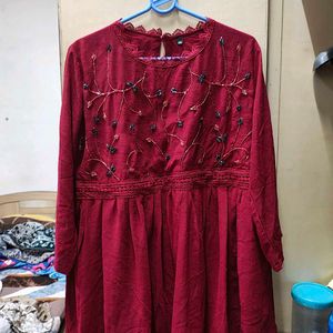 Maroon Short Kurti