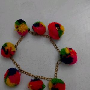 Pompom Bracelet /Anklet/Armlet