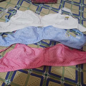 Cotton Bra- Pink And Blue Color Available
