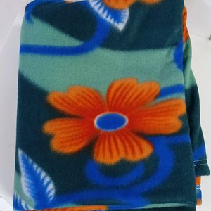 Floral Single Fleece Blanket (New)