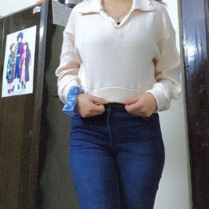 Crop Sweater Of Fleece