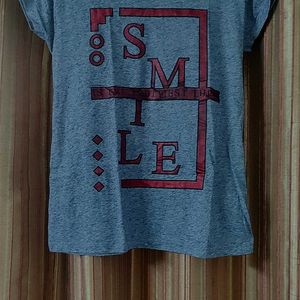 Bluish Grey Graphic Tee