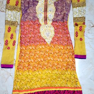 Yellow Embroidery  Beauiful Suit