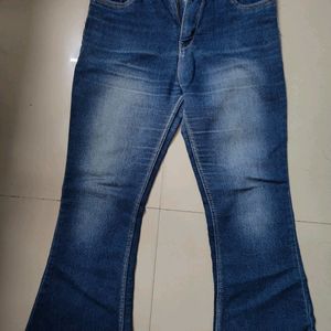 Blue Bootcut Jeans