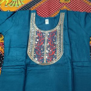 Rayon Embroidery Work Kurti