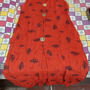 Dark Peach Colour Kurti