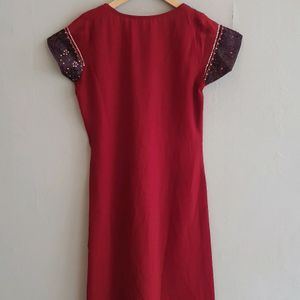 Red Kurti | Bust 32 | Length 39