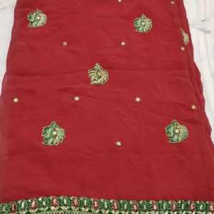 Rust Colour Saree