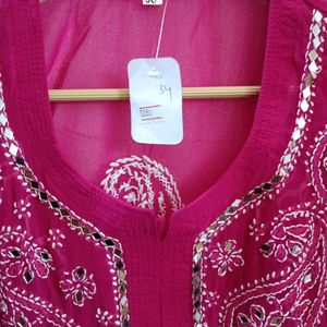 CHIKAN KARI KURTI WITH LINING