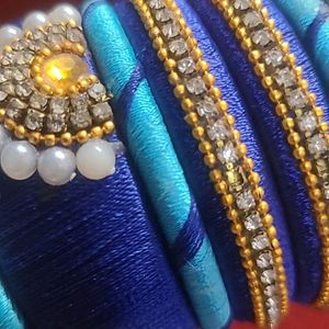 Thread Bangles With Ston