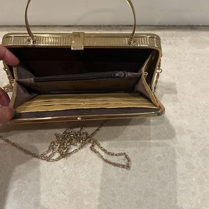 Golden Party Clutch