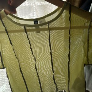 Sheer Green Hnm Top