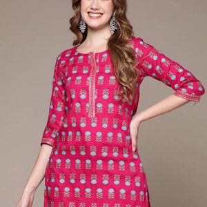 short pink kurti