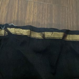 Black Fabric With Golden Border