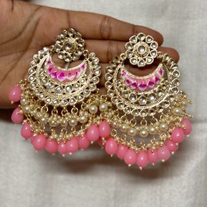 Meenakari with kundan and pearls