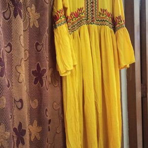 Long Anarkali Embroidery work Kurti