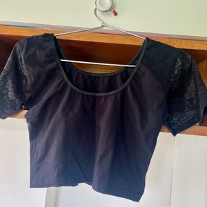 Black Slip On Blouse