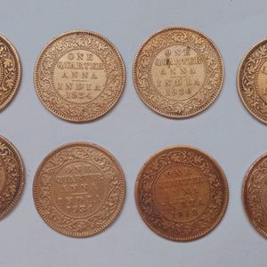 Old Coins (Set Of 8) - India