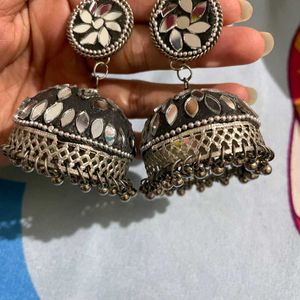 Oxidized Jhumka Earings