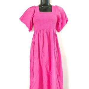 Rose Puffy Sleeve Dress ( Women)