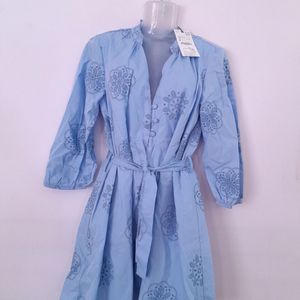 Blue Printed Dress (Women's)