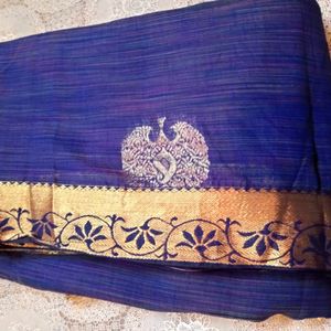 Blue Banarasi Silk Saree